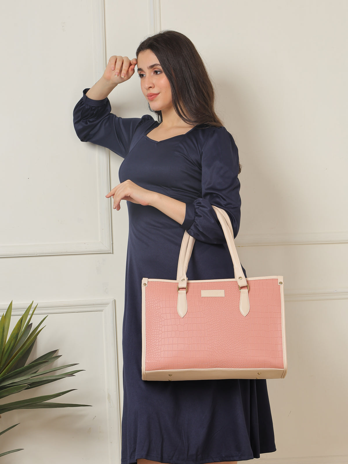 Bianca Tote in Blush Ivory + Brown Dona Sling (Limited Drop)