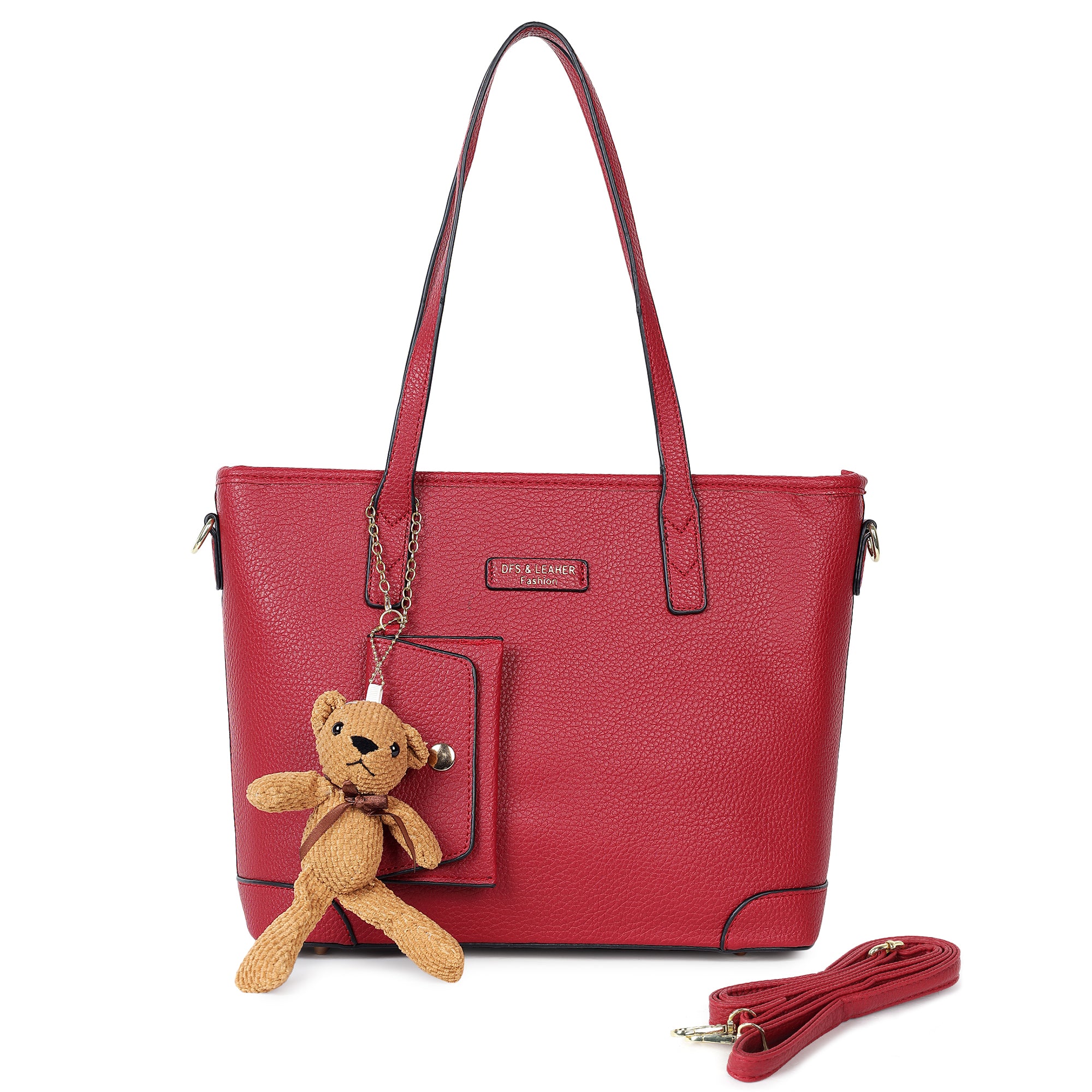Cherry Red Ivory Korean Tote Bag