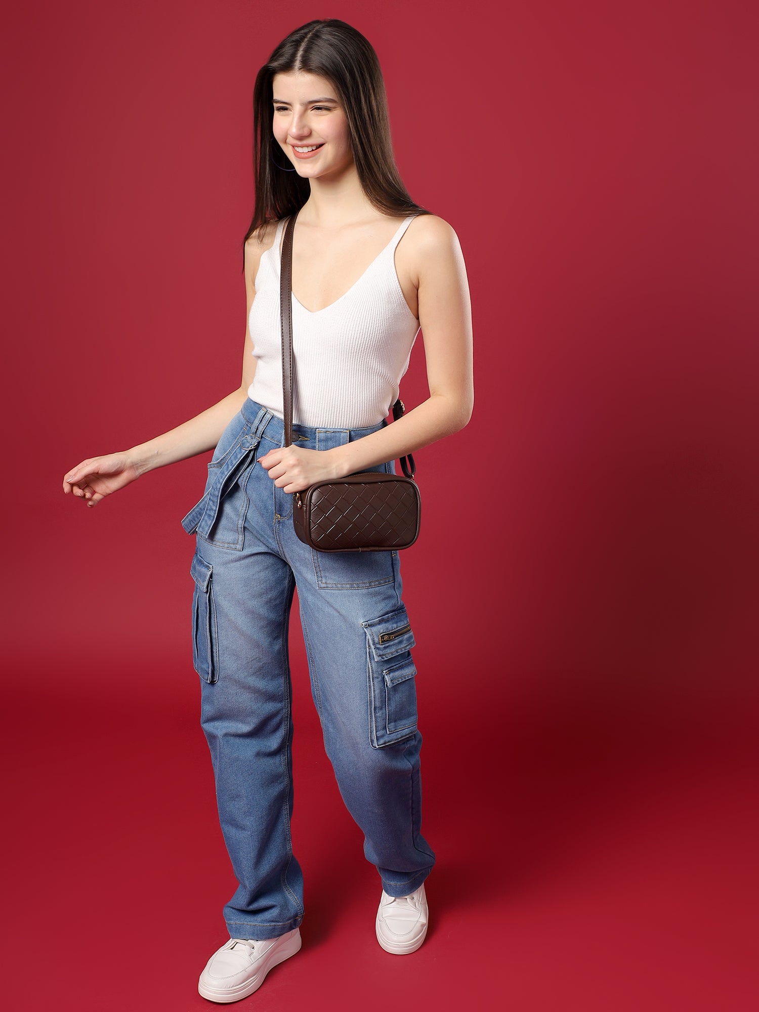 Everyday Carry Emboss Sling Bag. (2 in 1)