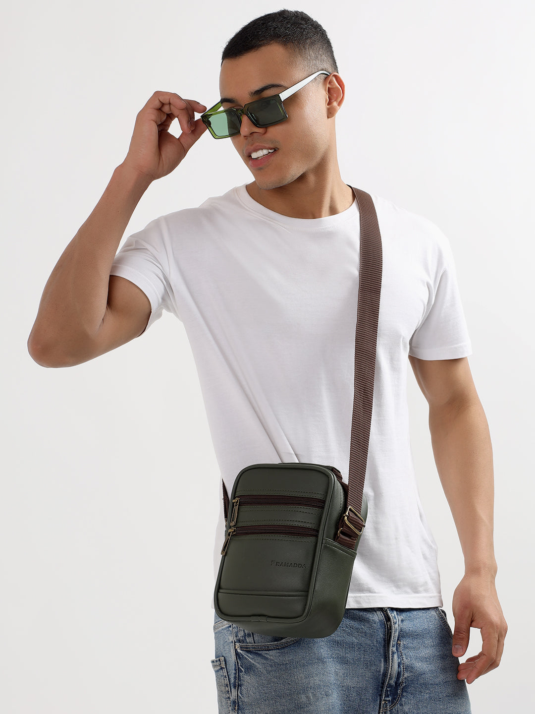 Double Zip Sling bag for men