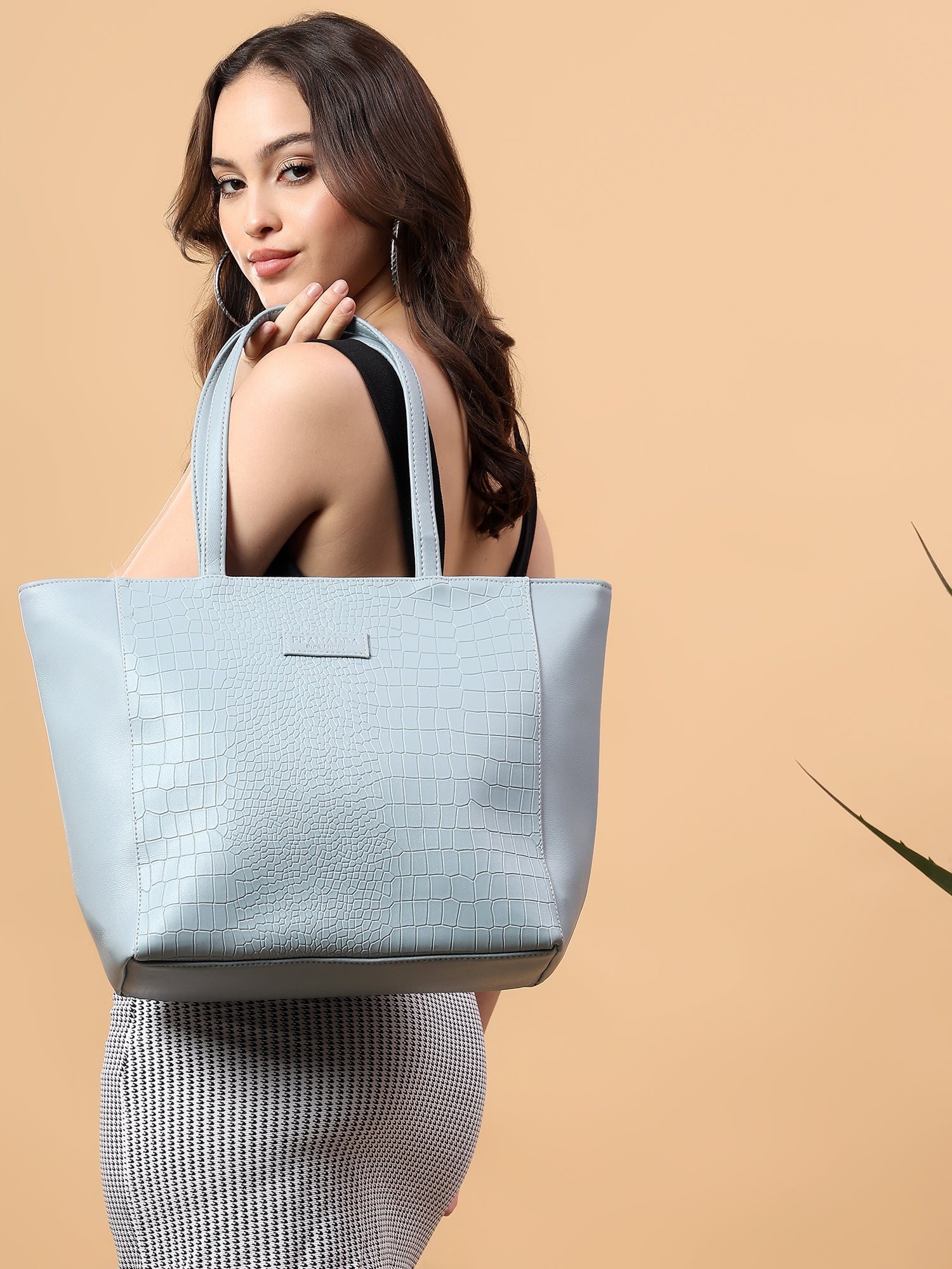Fiona Croco Leather Tote Bag (16"inch)