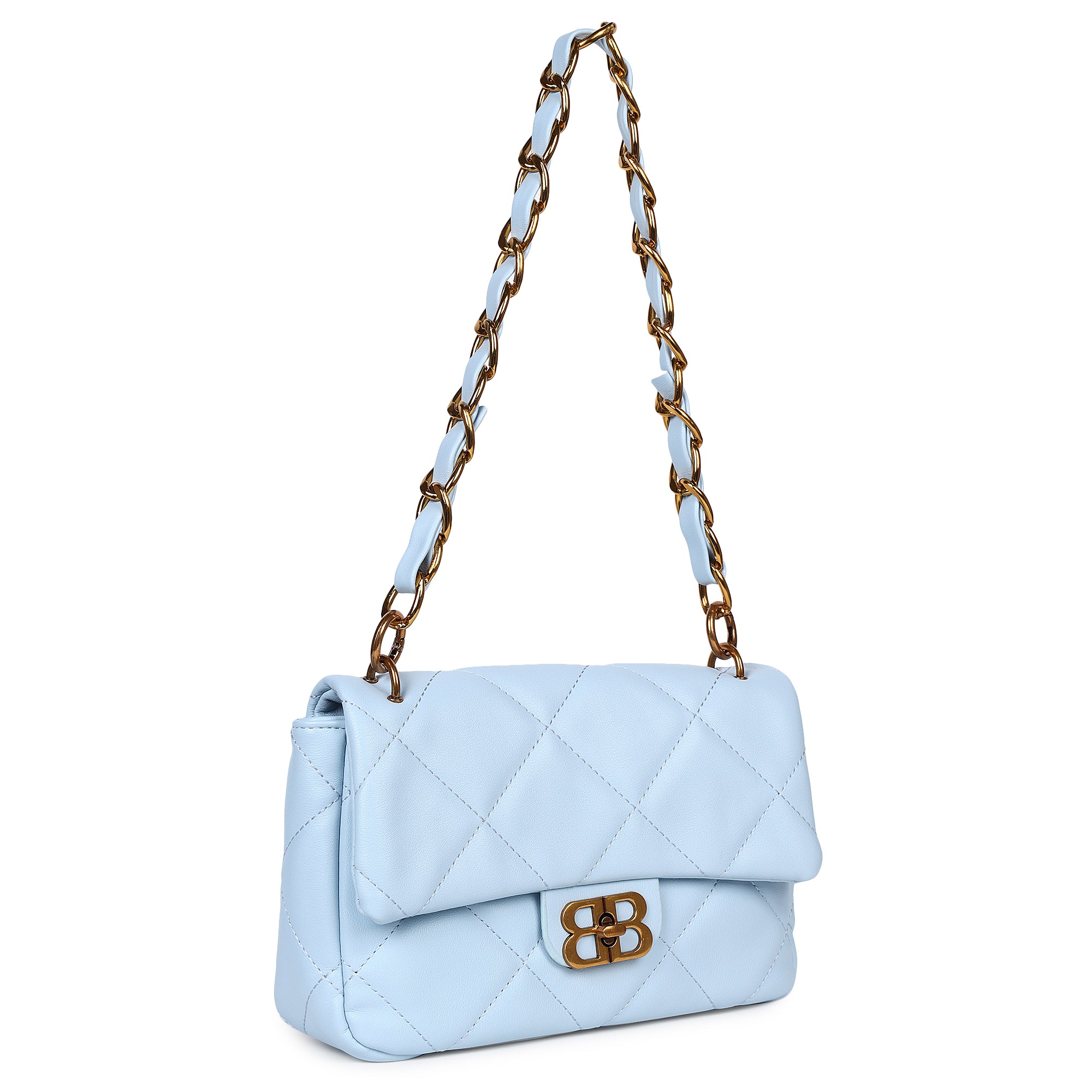 Black Bianca Tote Bag + Summer Blue Bailey Shoulder Bag