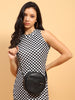 Luna Elegant Black Round Sling bag
