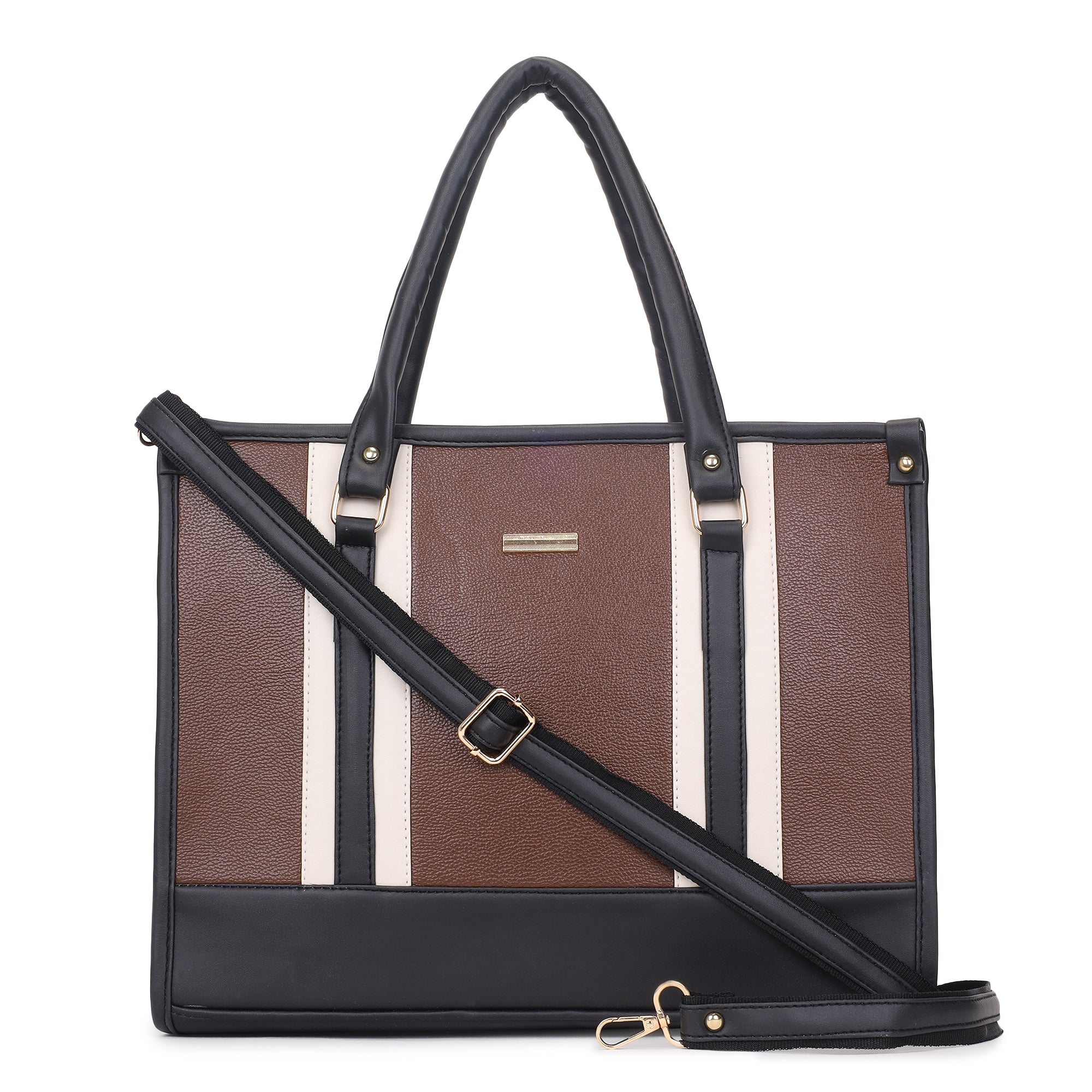Brown Alica Tote Bag with Pebble Blue Mia Shoulder Bag