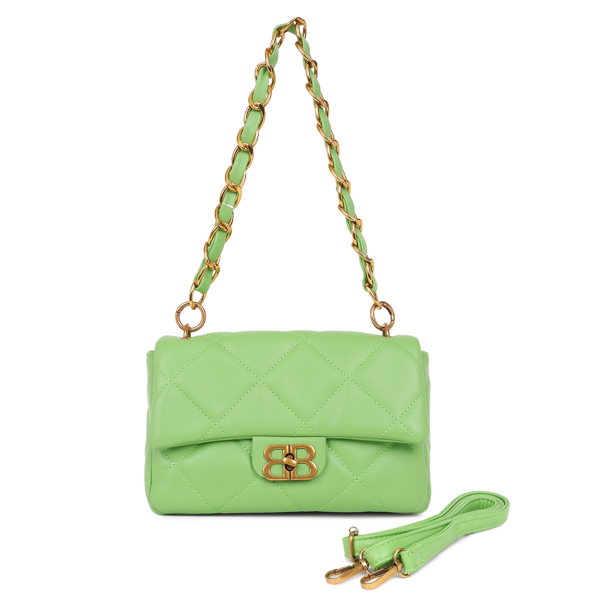 Black Bianca Tote Bag + Green Bailey Shoulder Bag