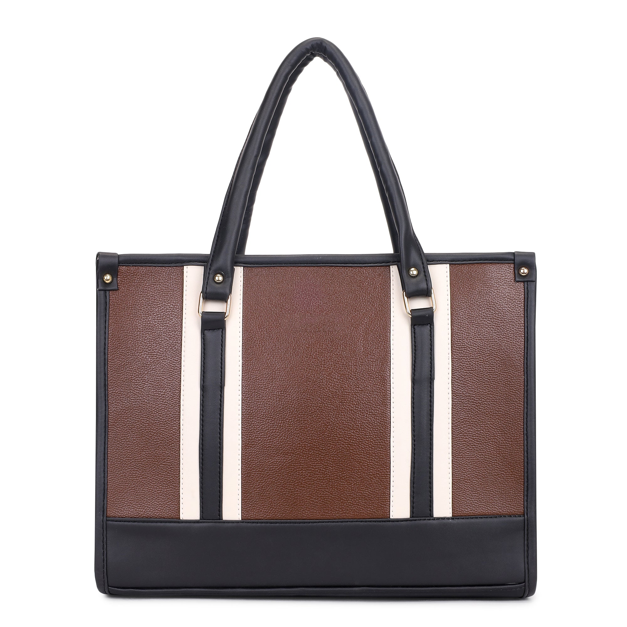 Brown Alica Tote Bag with Pebble Blue Mia Shoulder Bag