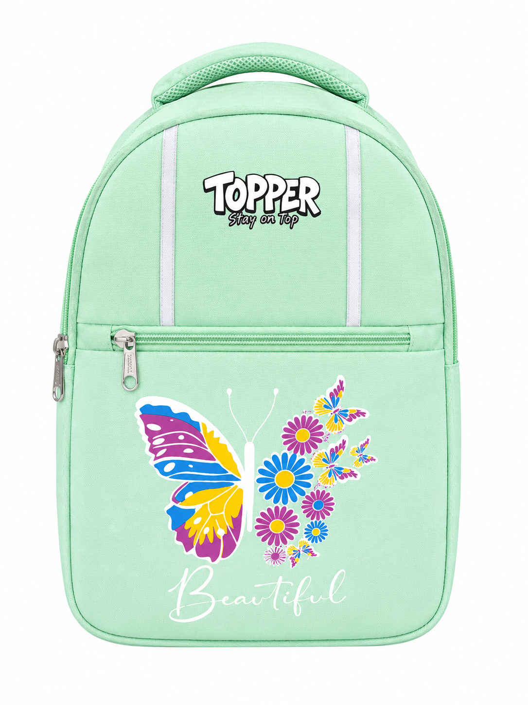 Mint Green Beautiful Butterfly School Bag