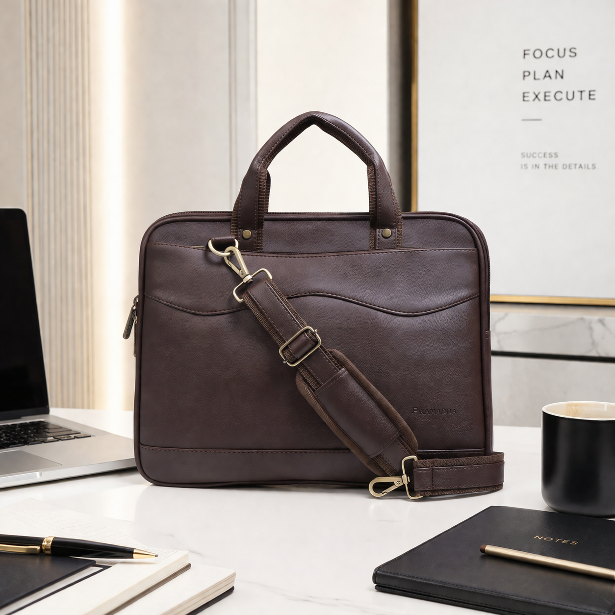 Brown Slim Laptop Messenger | Best Corporate Gift.