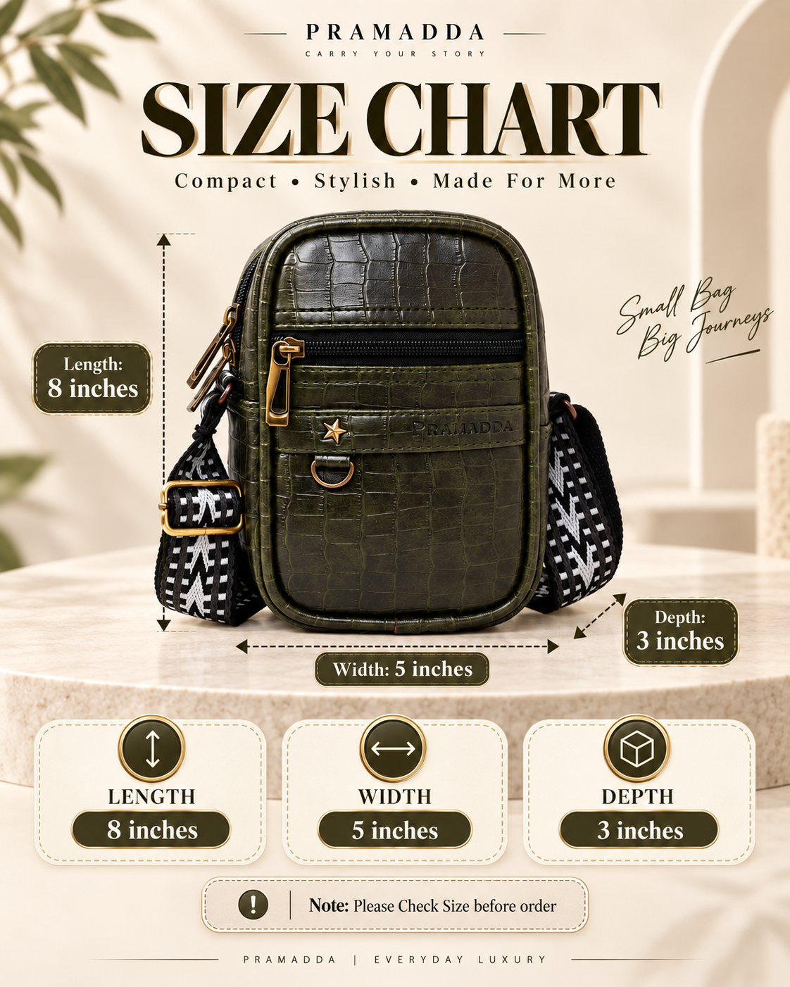 Forest Green Croco Denver Mobile Sling Bag