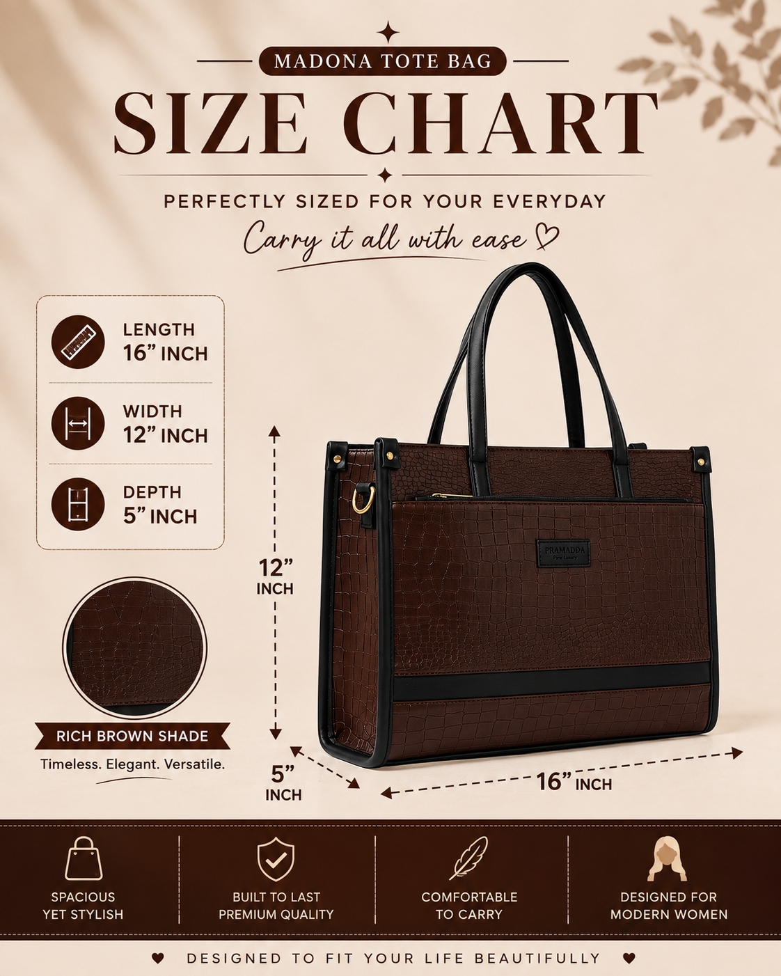 Madona Tote Bag (16" inch)