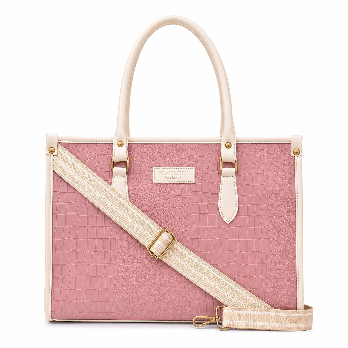 Bianca Croco Leather Tote Bag