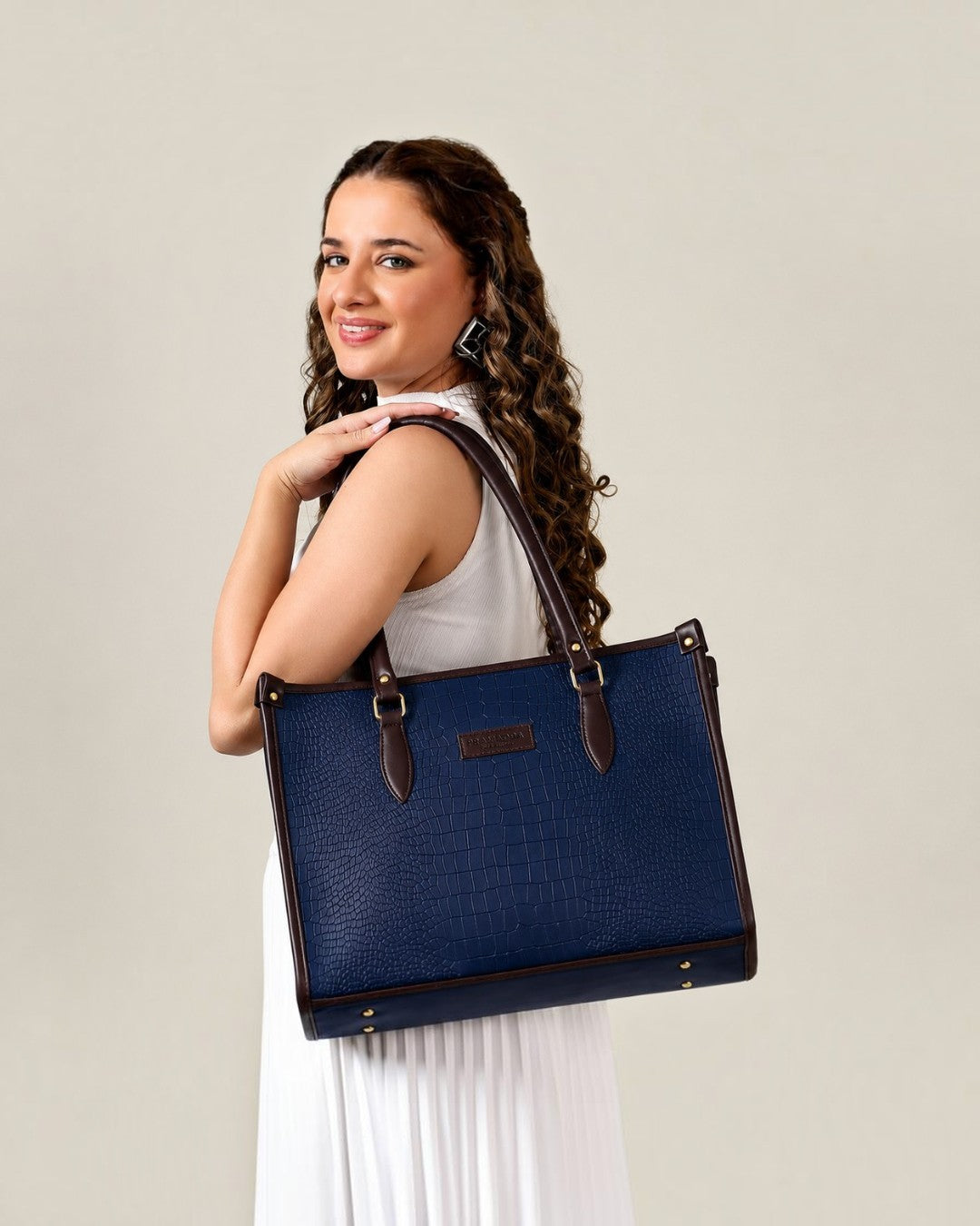Midnight Blue Bianca Tote Bag + Mustard Capsule Sling Bag (Festive Special)