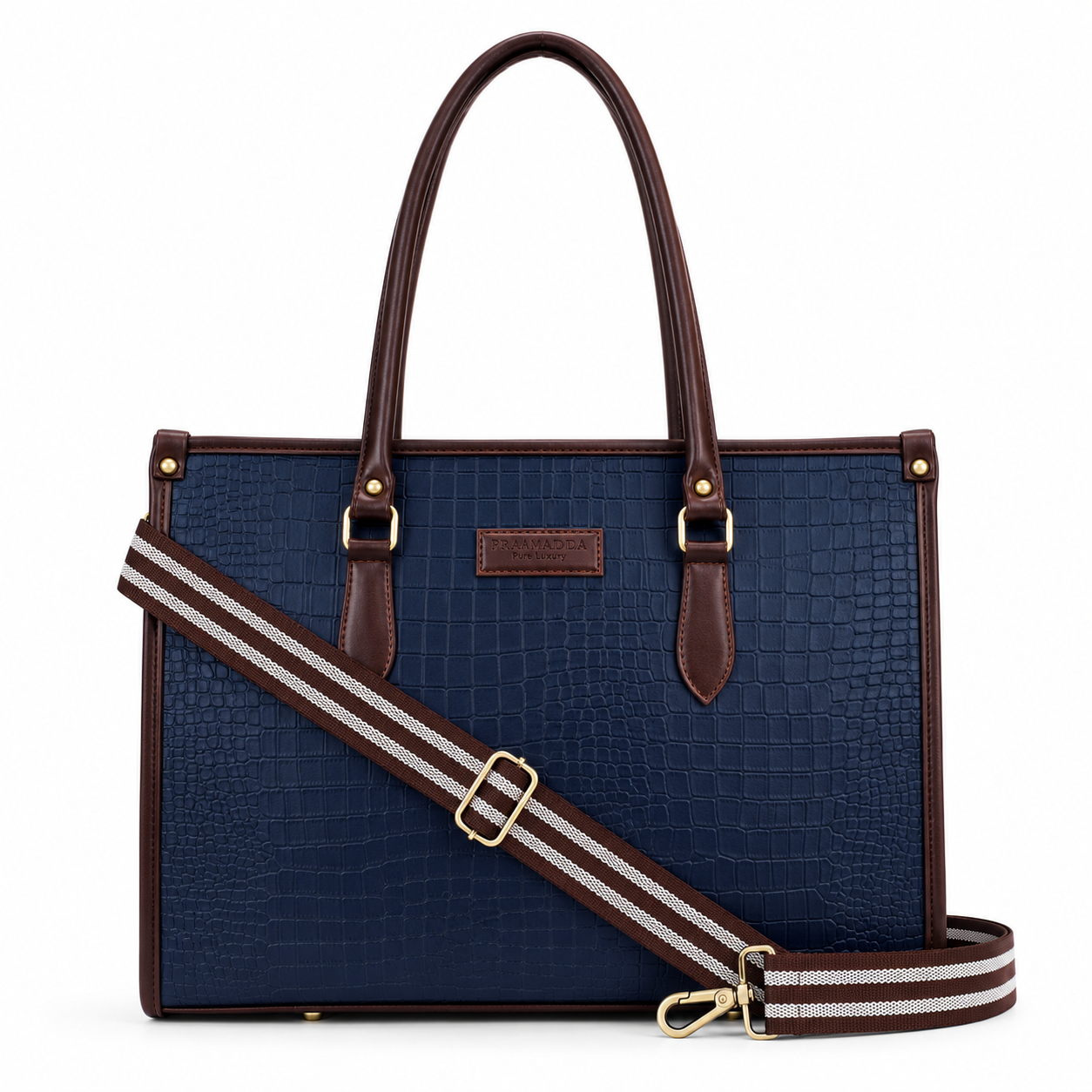 Bianca Croco Leather Tote Bag