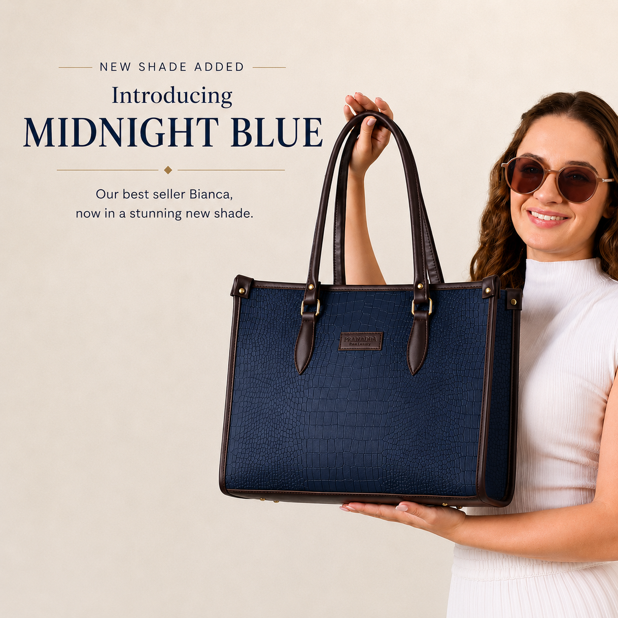 Bianca Croco Leather Tote Bag