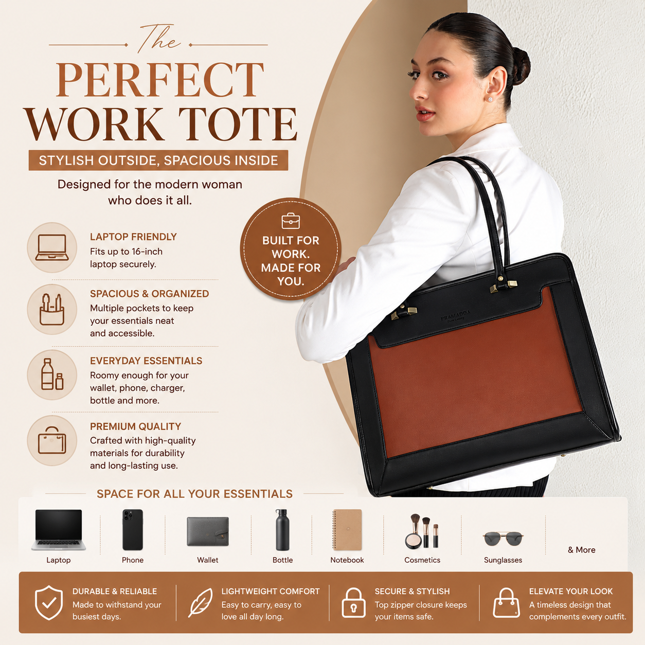 Bossy Regina Work Tote Bag (16"inch)