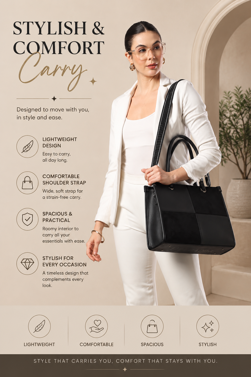 ✨ Luxe Duo Combo – Hazel Tote & Miranda Shoulder Bag