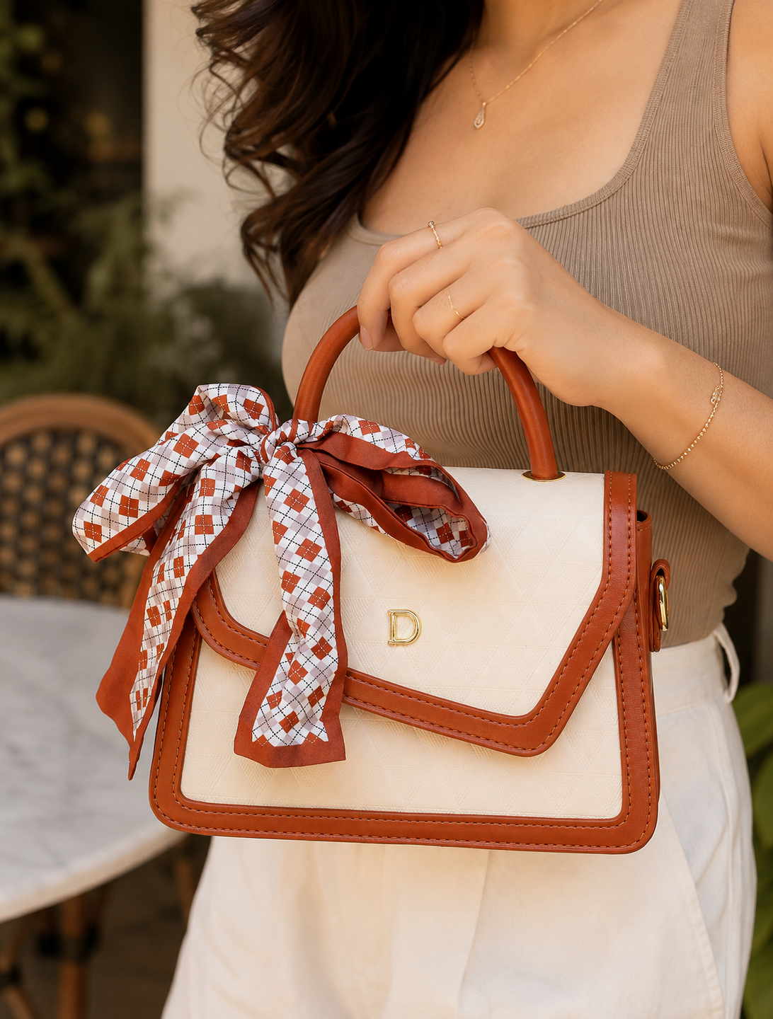 Royal Tan Daisy Sling bag for woman