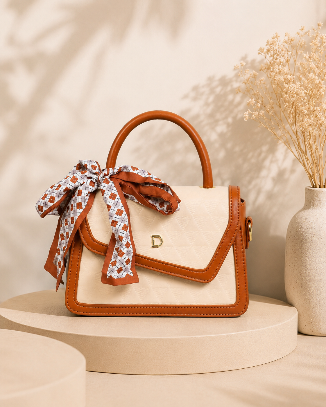 Royal Tan Daisy Sling bag for woman