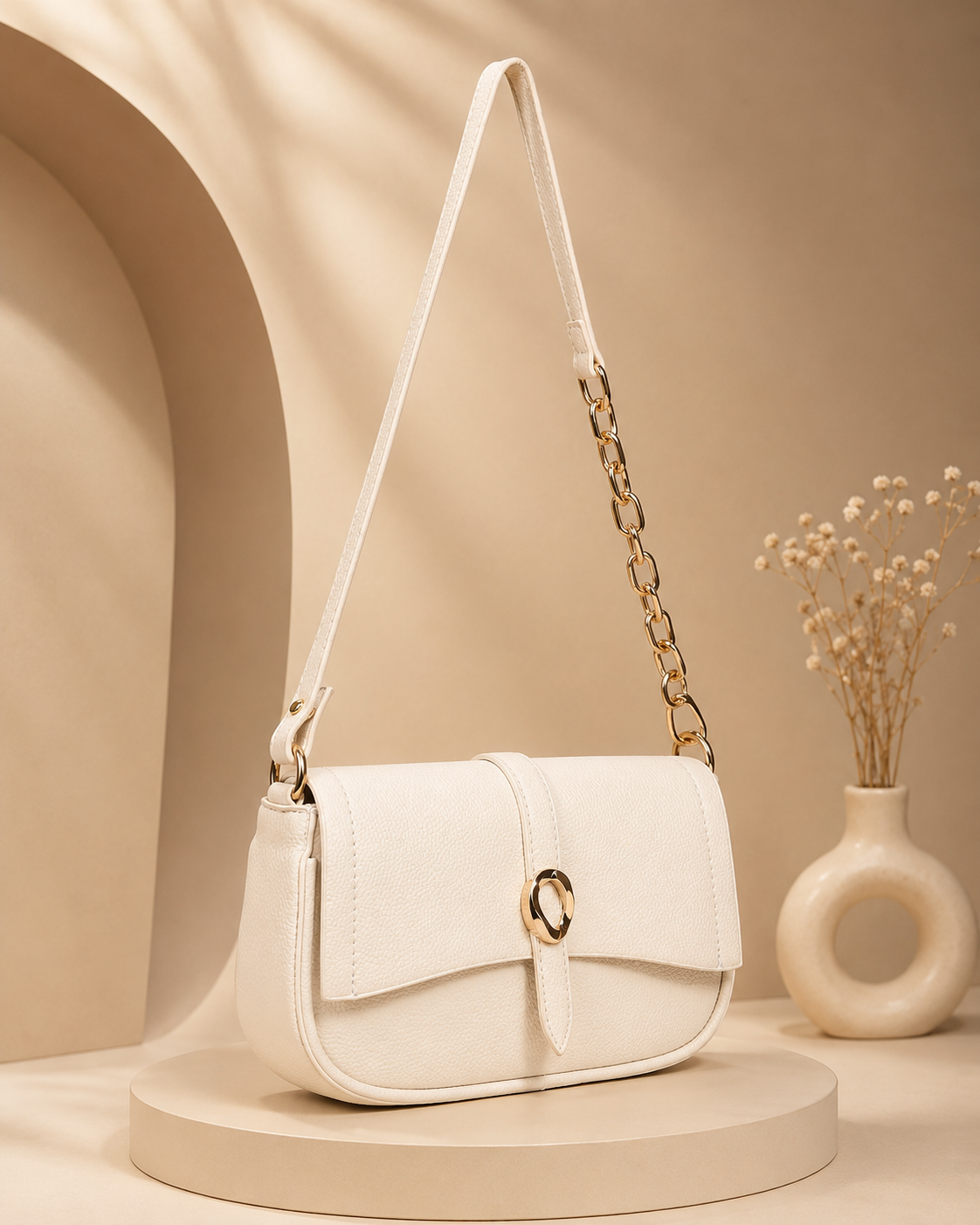 Pamela Classic Off White Sling/Shoulder Bag