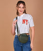 Olive Green Luna Round Sling Bag