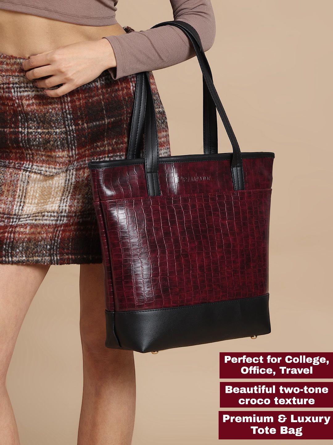 Keesha Croco Tote Bag Everyday Goto Handbag