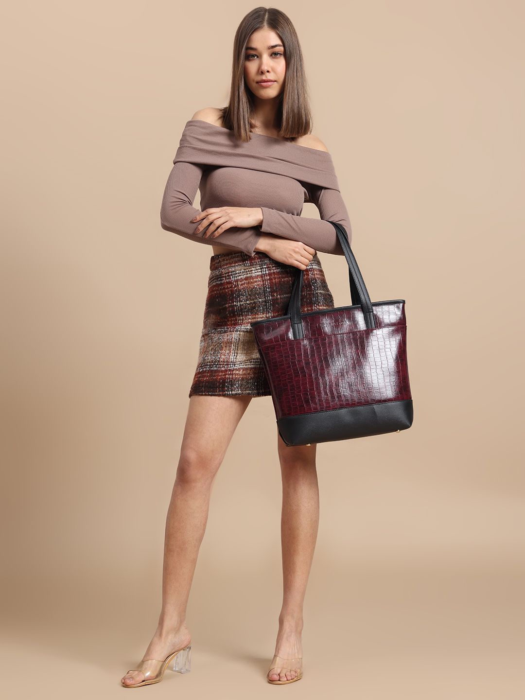 Keesha Croco Tote Bag Everyday Goto Handbag