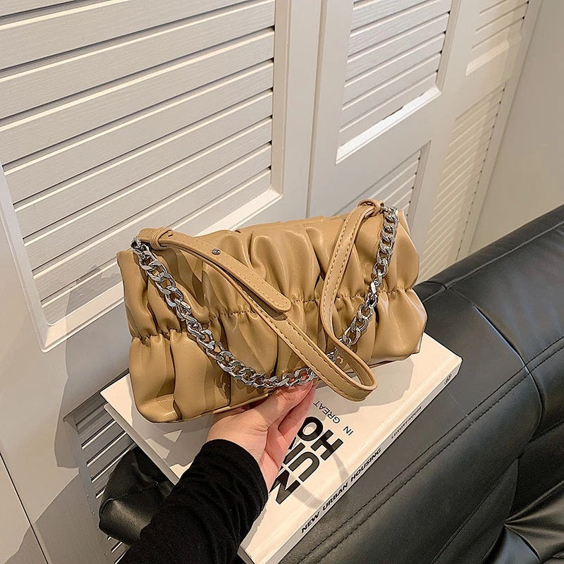 Classic Khaki Cloud Shoulder Bag for women