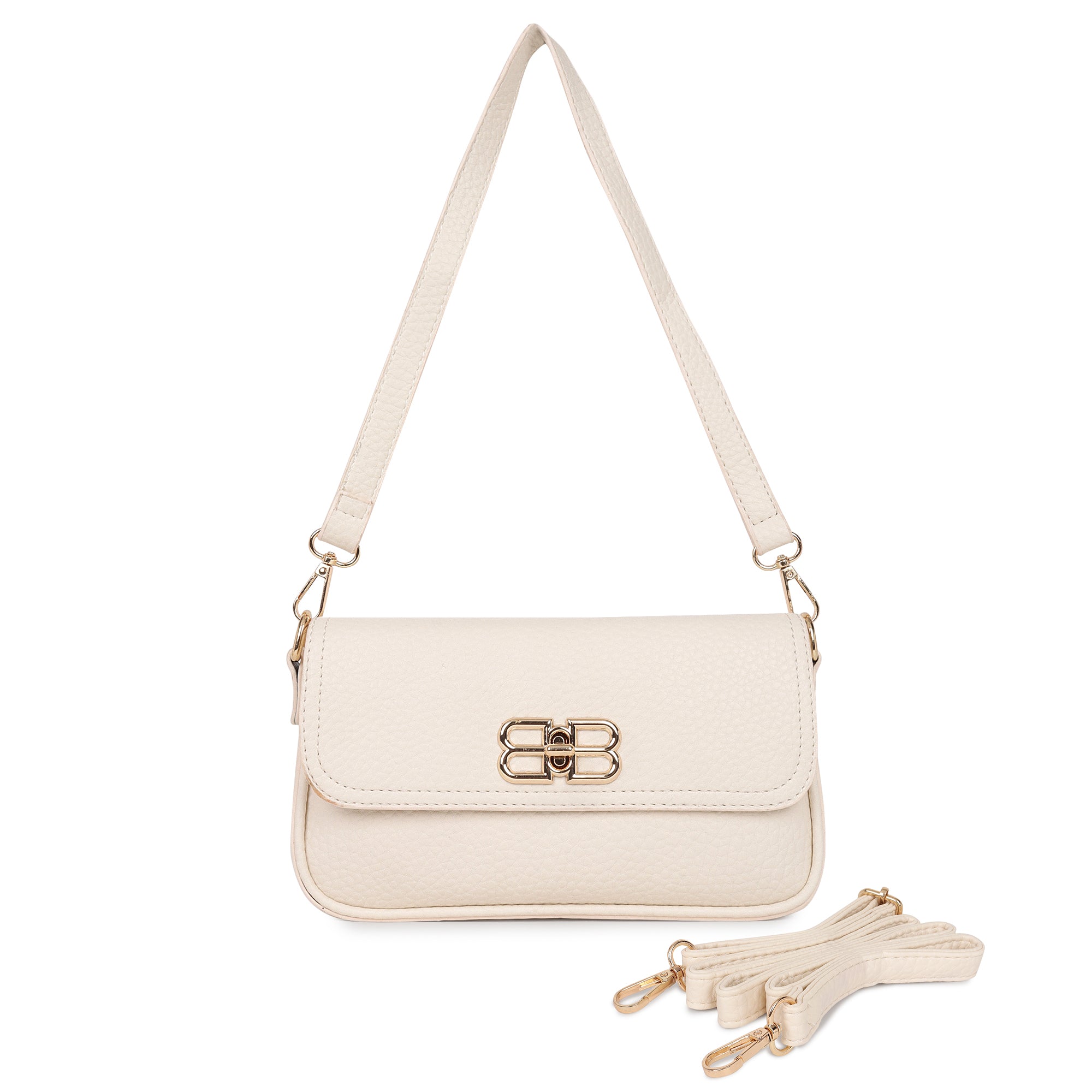 Brown Bianca Tote with Ivory Emma Shoulder Bag