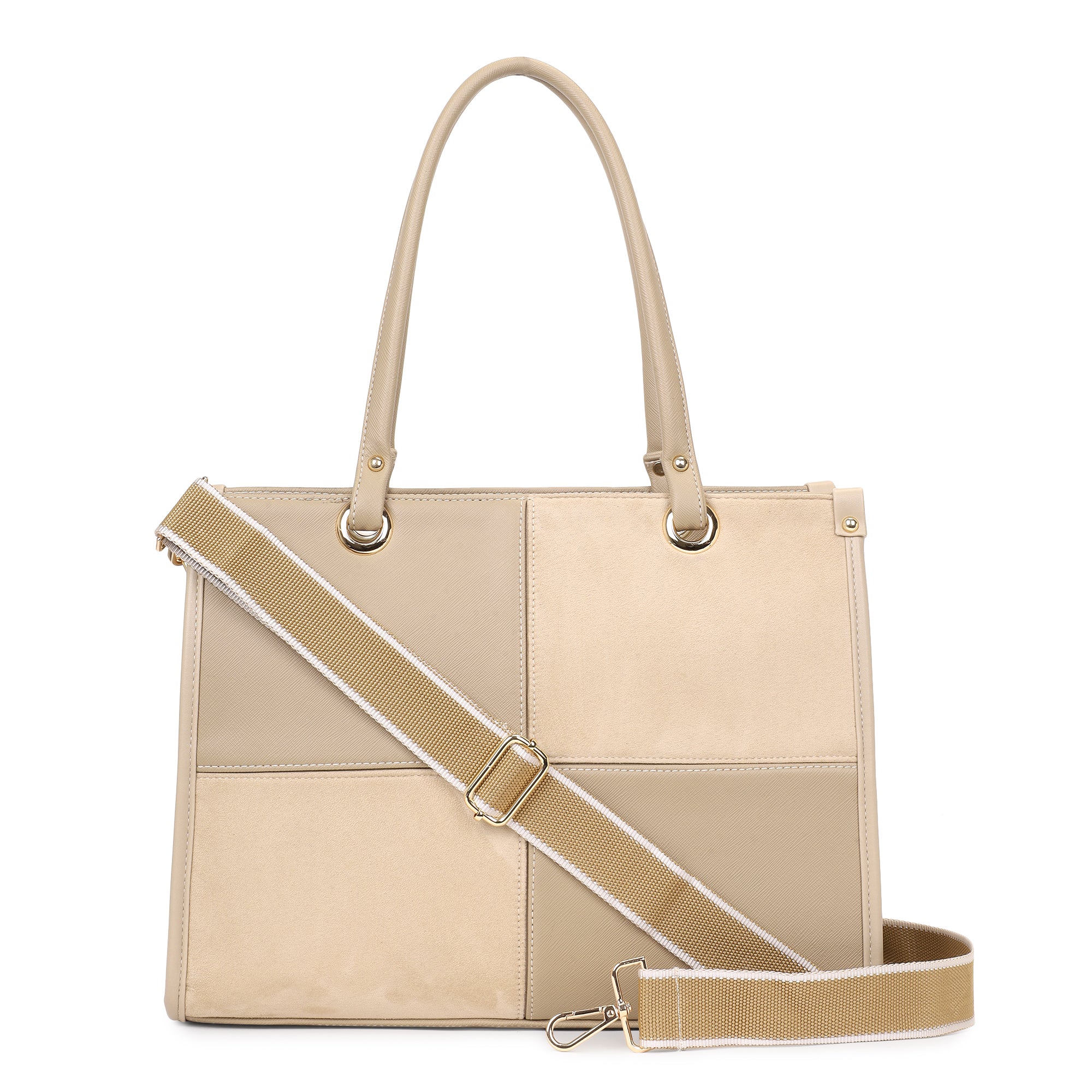 Hazel Suede Tote Bag. (15.5" inch)