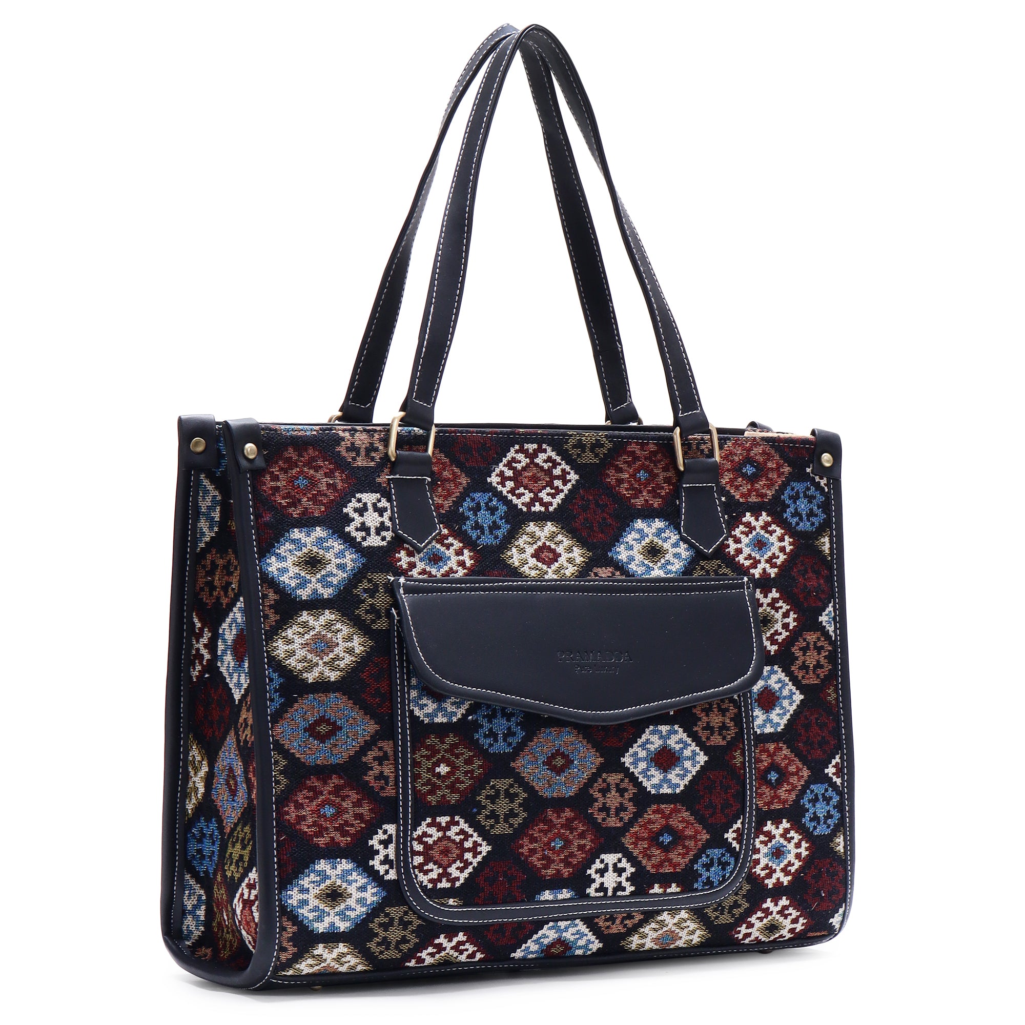 Multi Boho Print Aisha Canvas Tote Bag- Clearance Sale