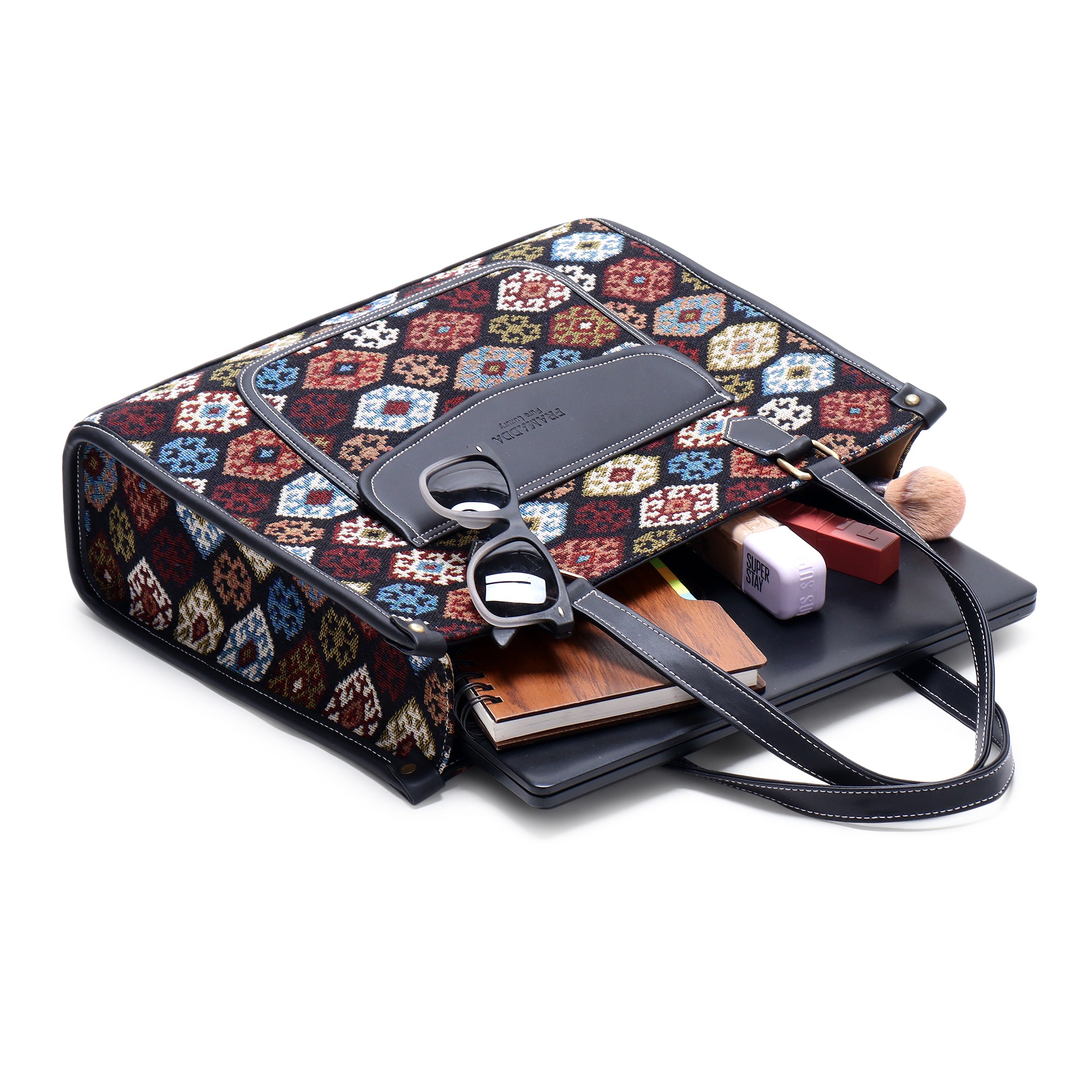 Multi Boho Print Aisha Canvas Tote Bag- Clearance Sale