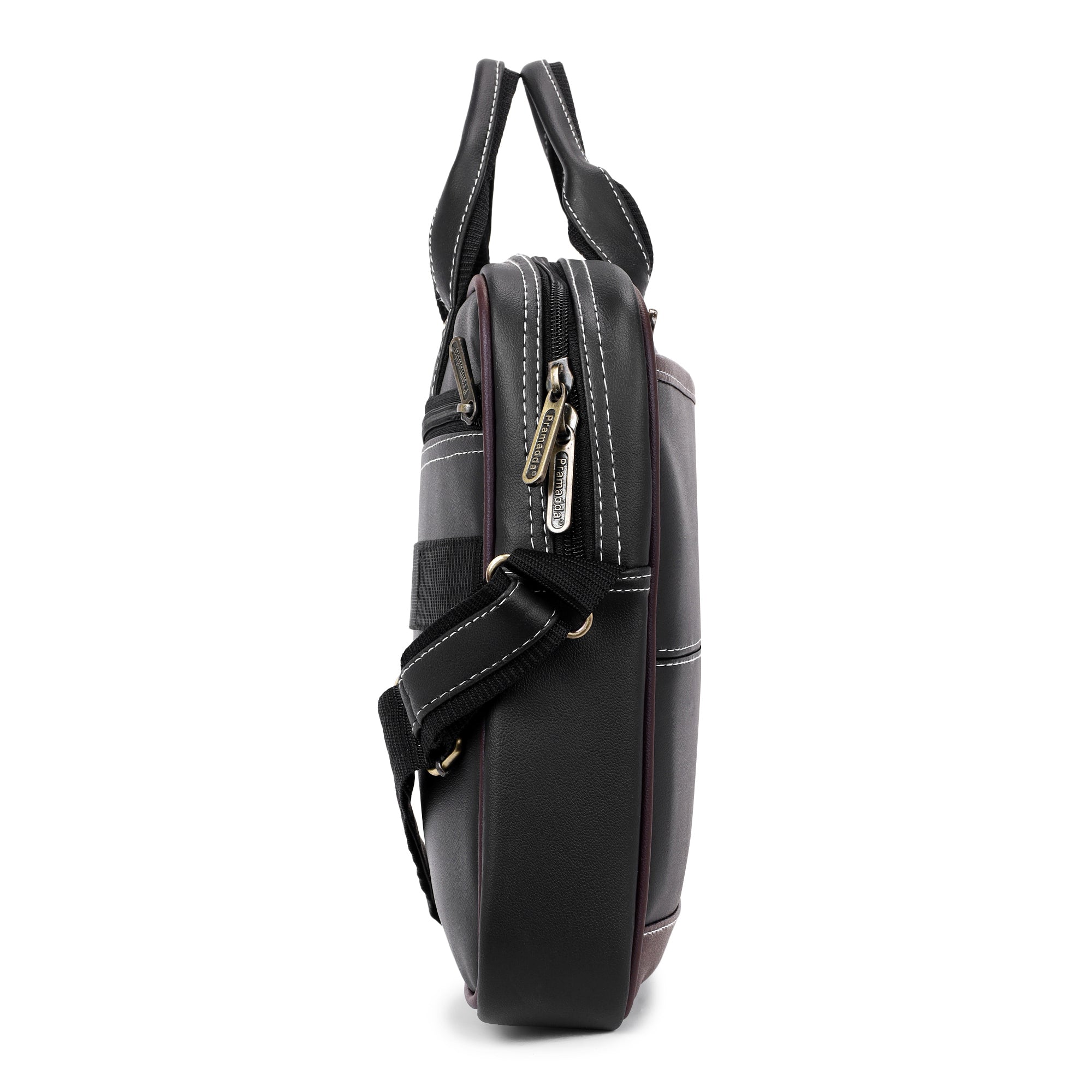 Black Leo Laptop Messenger Bag.