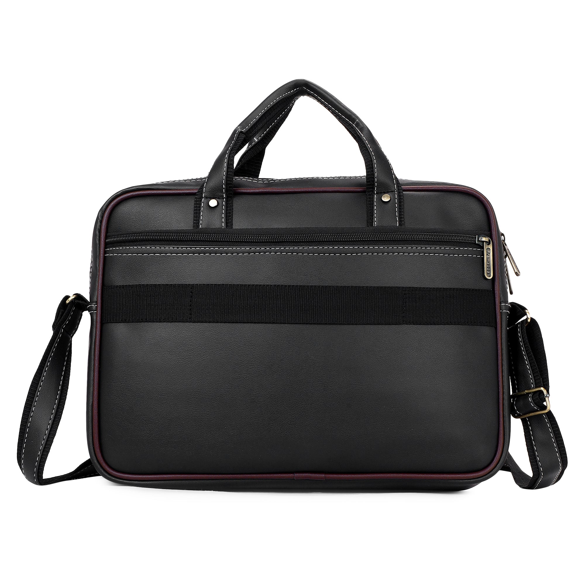 Black Leo Laptop Messenger Bag.