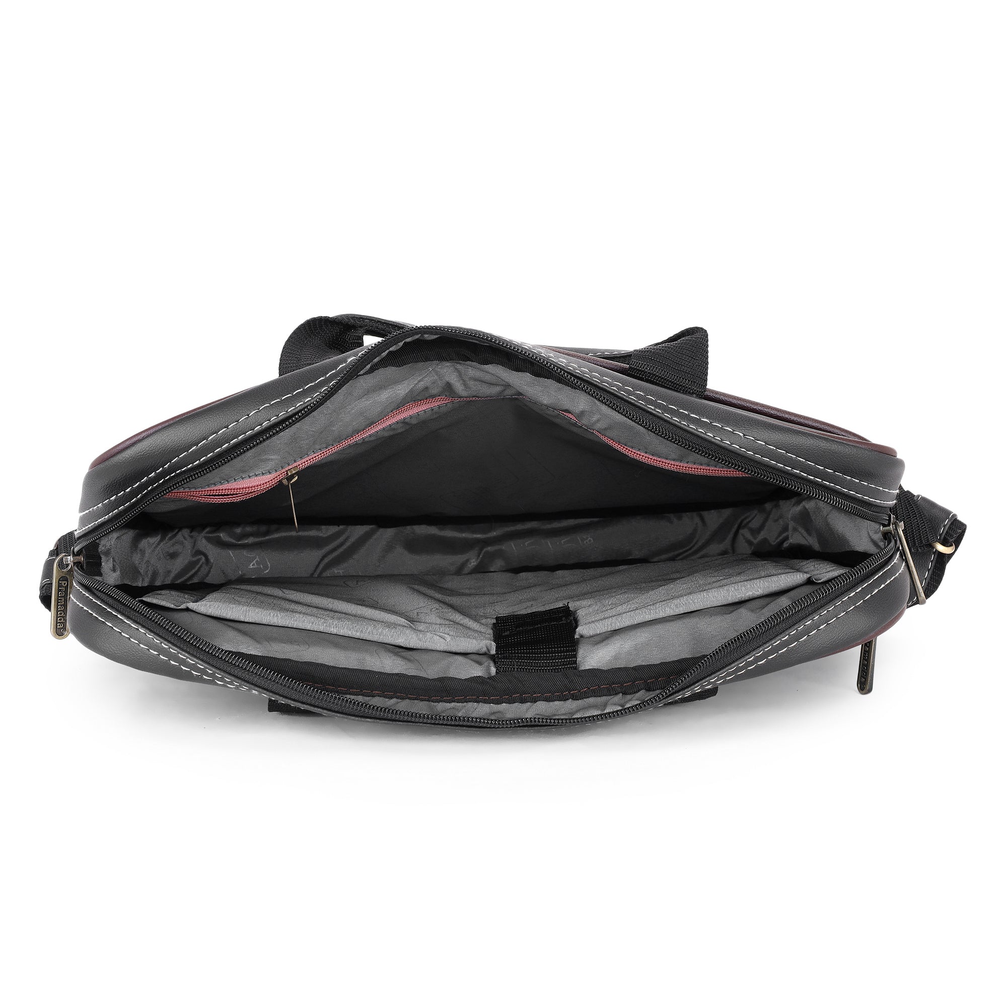 Black Leo Laptop Messenger Bag.