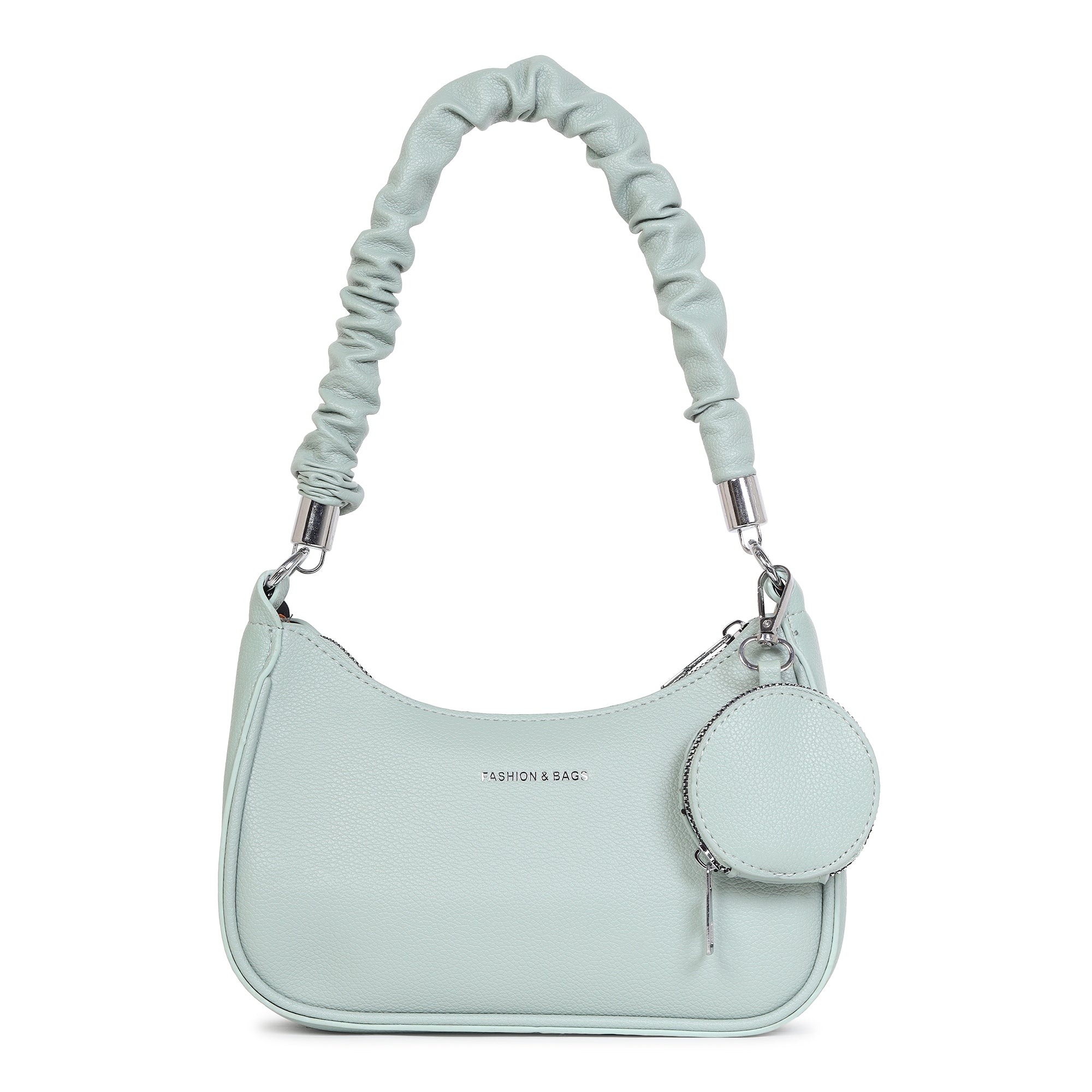 Brown Alica Tote Bag with Mint Green Alexa Shoulder Bag
