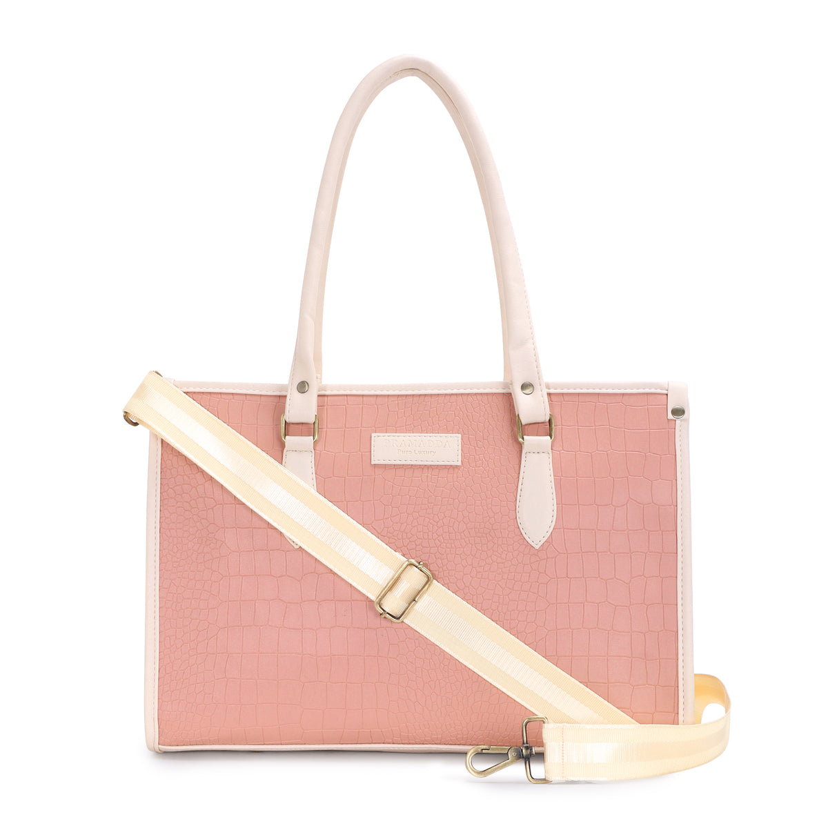 Bianca Tote in Blush Ivory + Brown Dona Sling (Limited Drop)