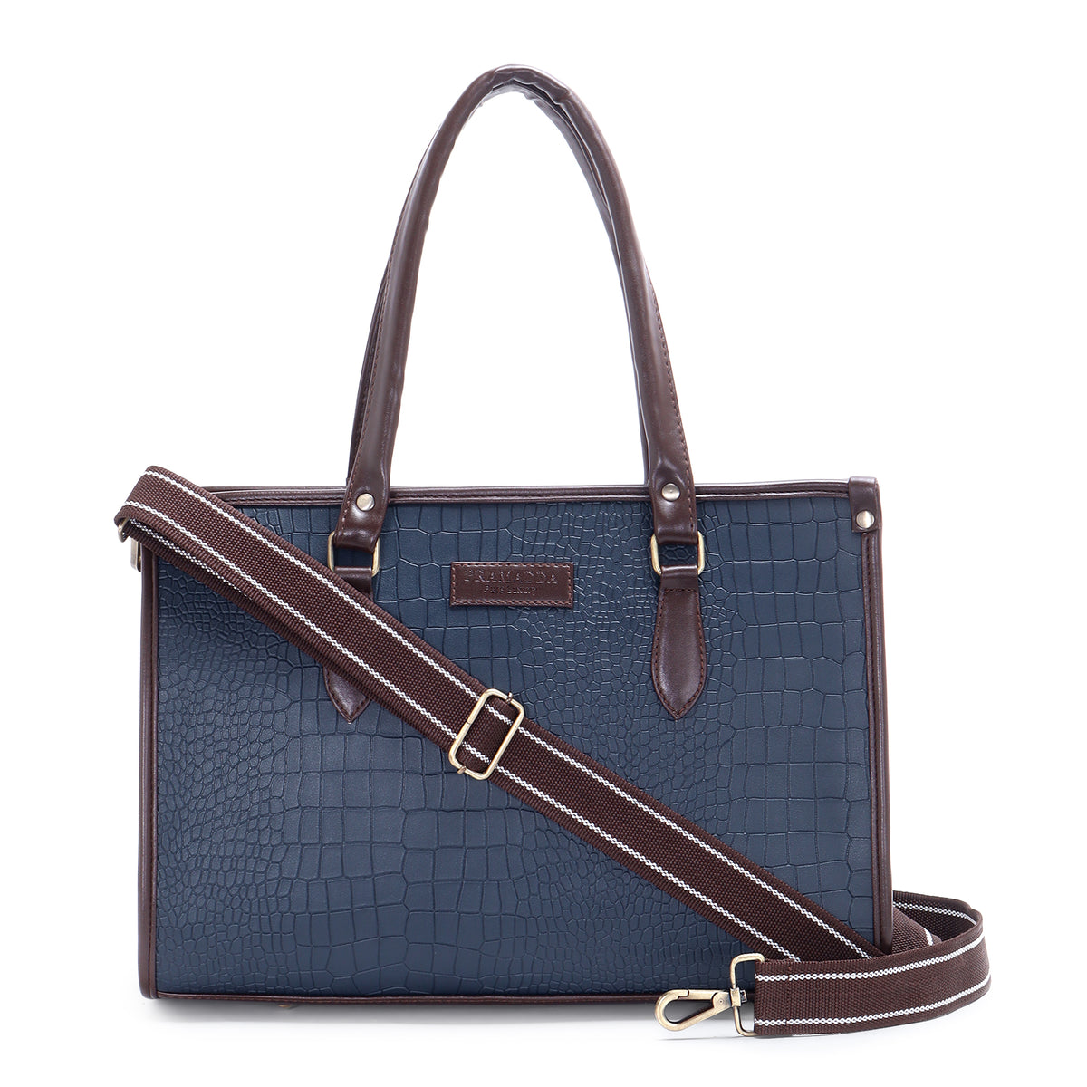 Bianca Croco Leather Tote Bag