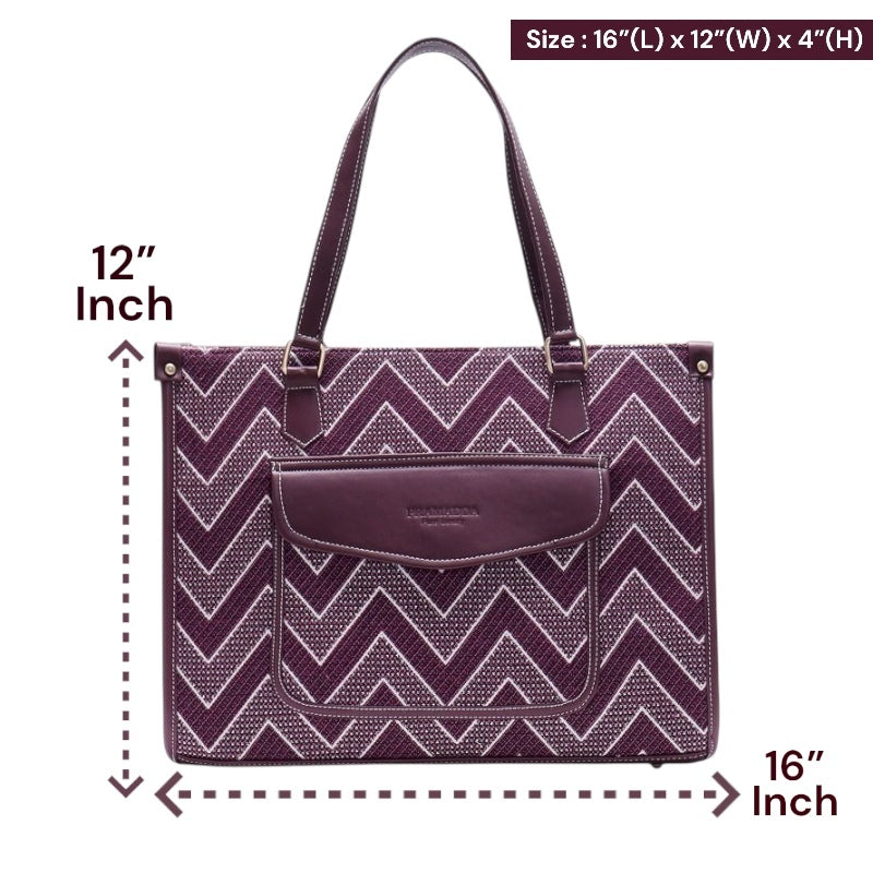 Purple Maze Aisha Canvas Tote- Clearance Sale