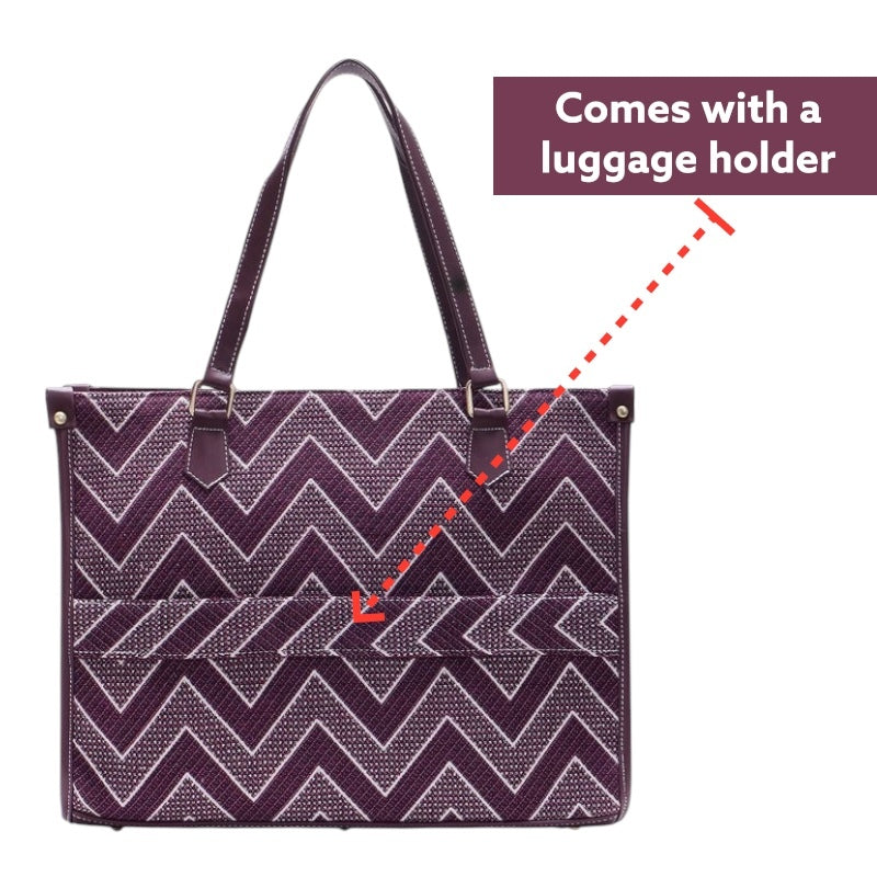 Purple Maze Aisha Canvas Tote- Clearance Sale