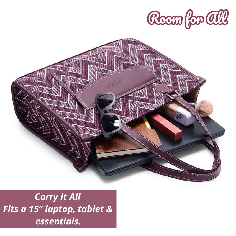 Purple Maze Aisha Canvas Tote- Clearance Sale