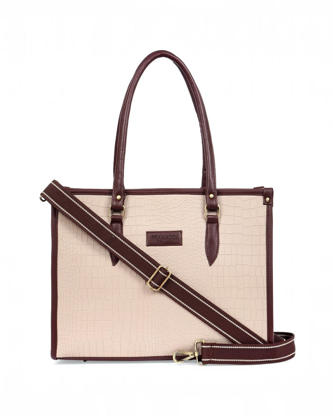 Bianca Croco Leather Tote Bag
