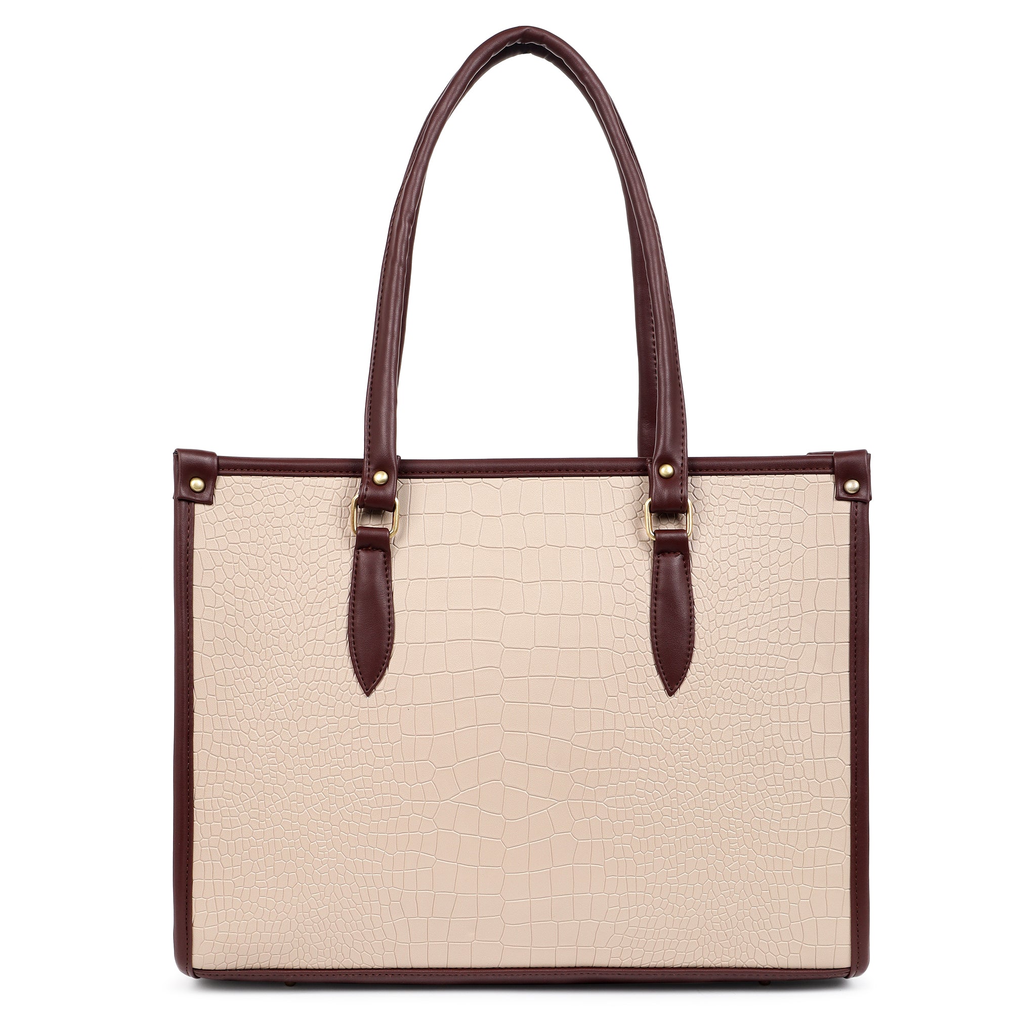 Classic Beige Bianca Tote Bag With Luxe Black Emma Shoulder Bag