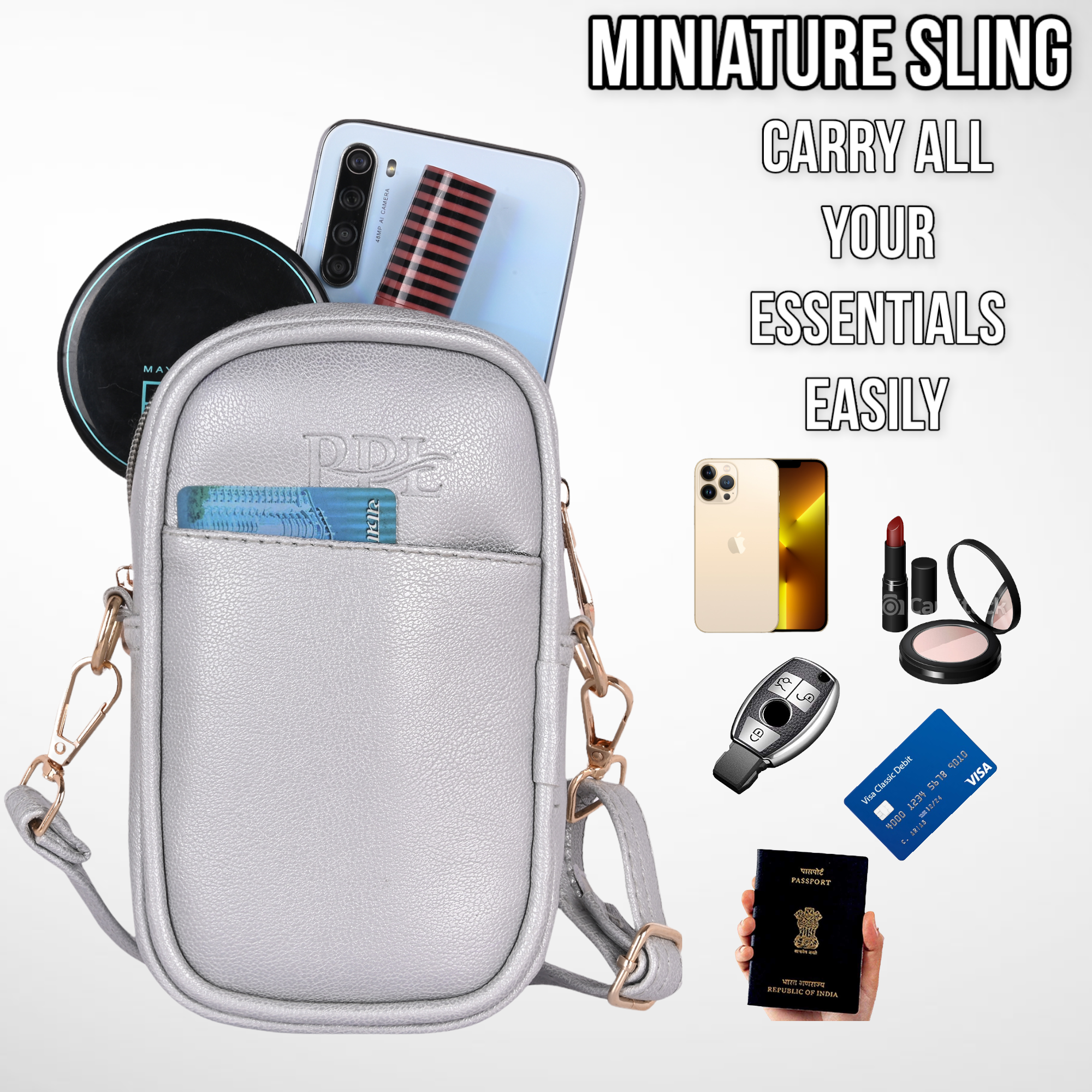 Capsule mobile sling bags for women