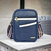 Stylish Elegant Blue Croco Leather 9 inch Crossbody sling Bag For Men