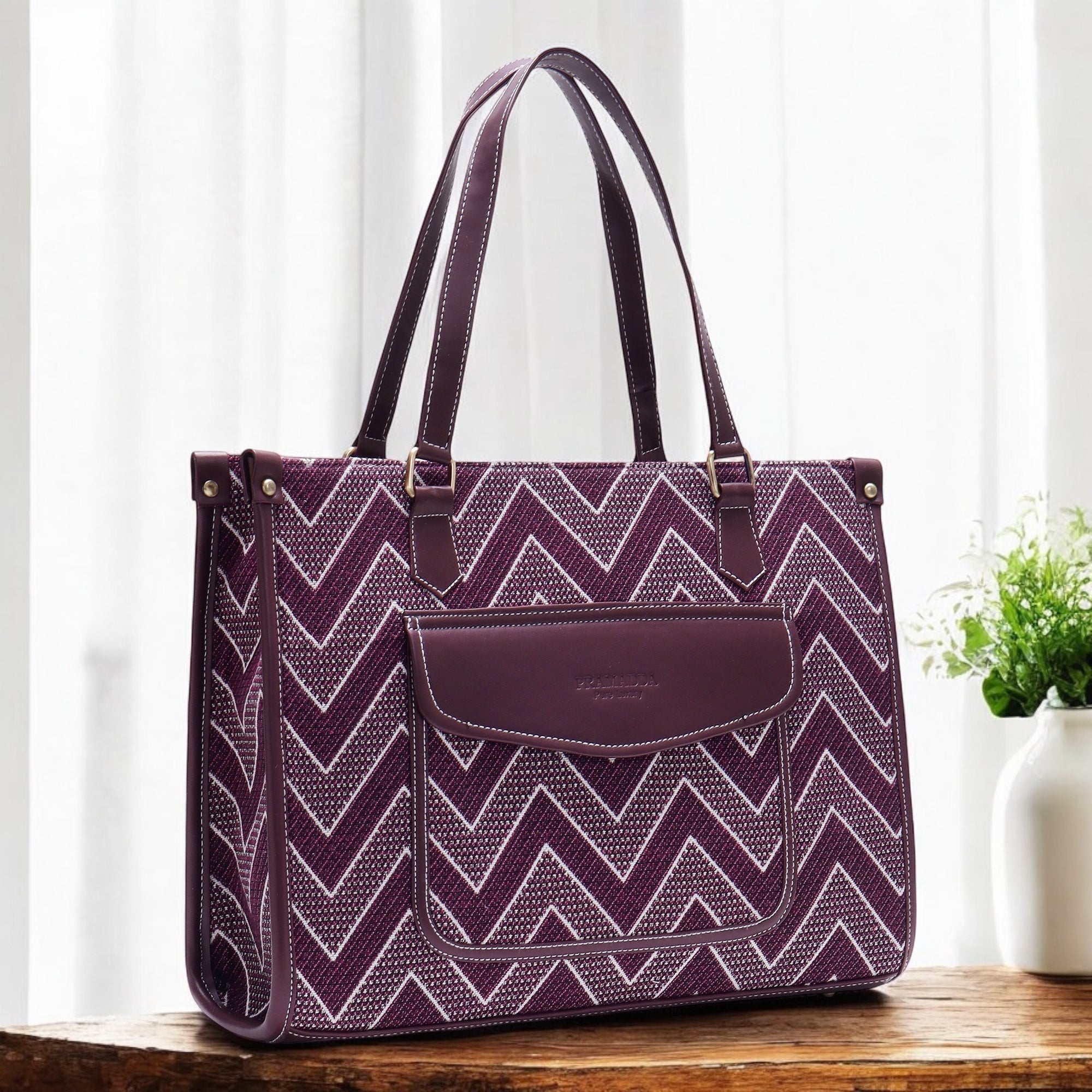 Purple Maze Aisha Canvas Tote- Clearance Sale