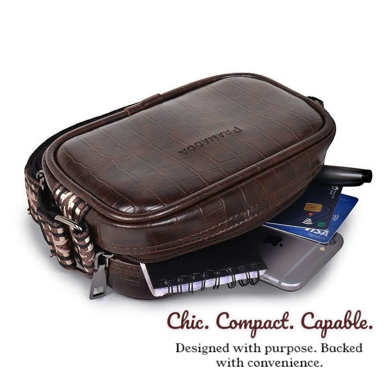 Dona broad belt sling bag for woman