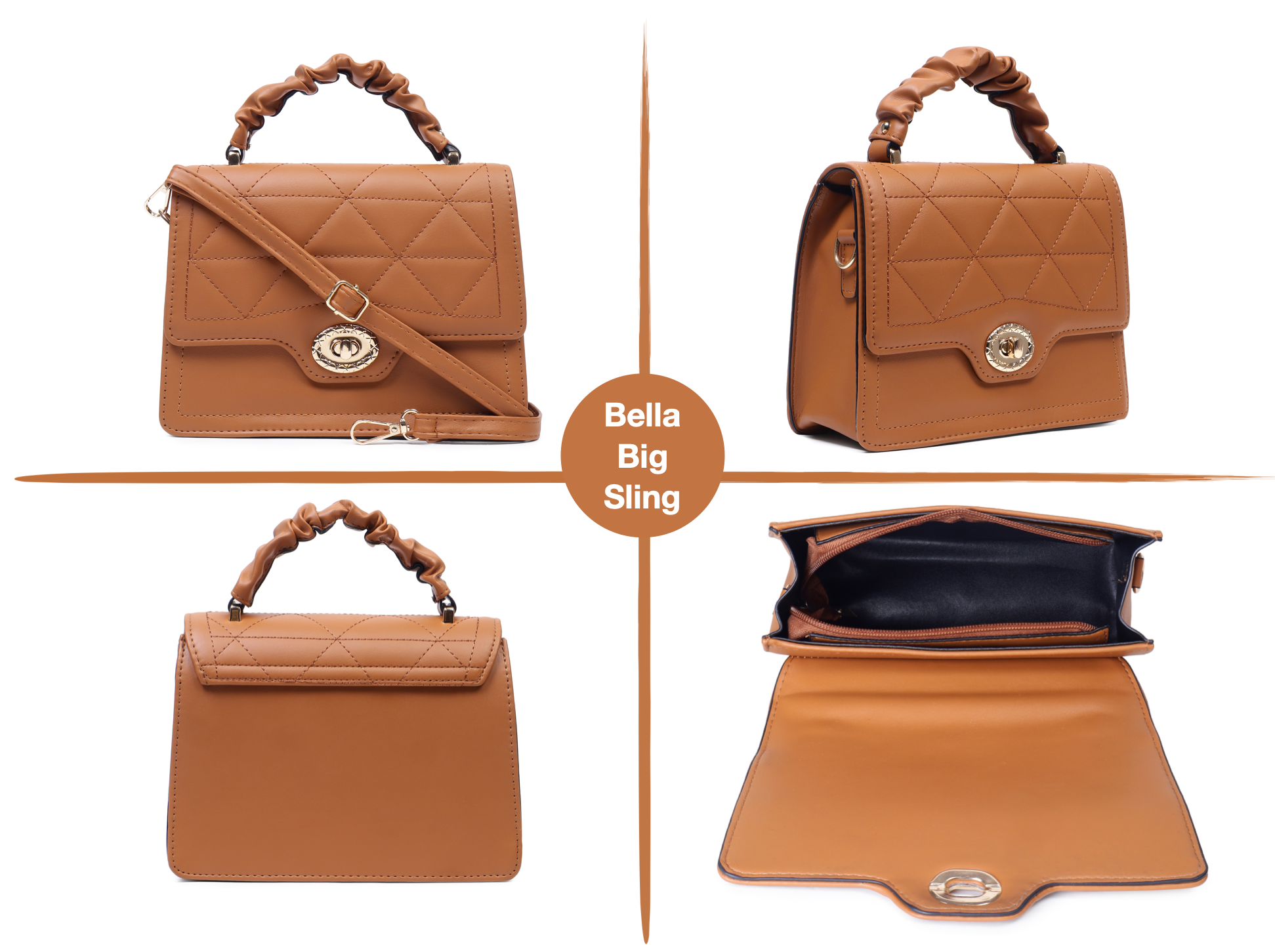 Royal Tan Mia Bella Sling Bag (2pc)