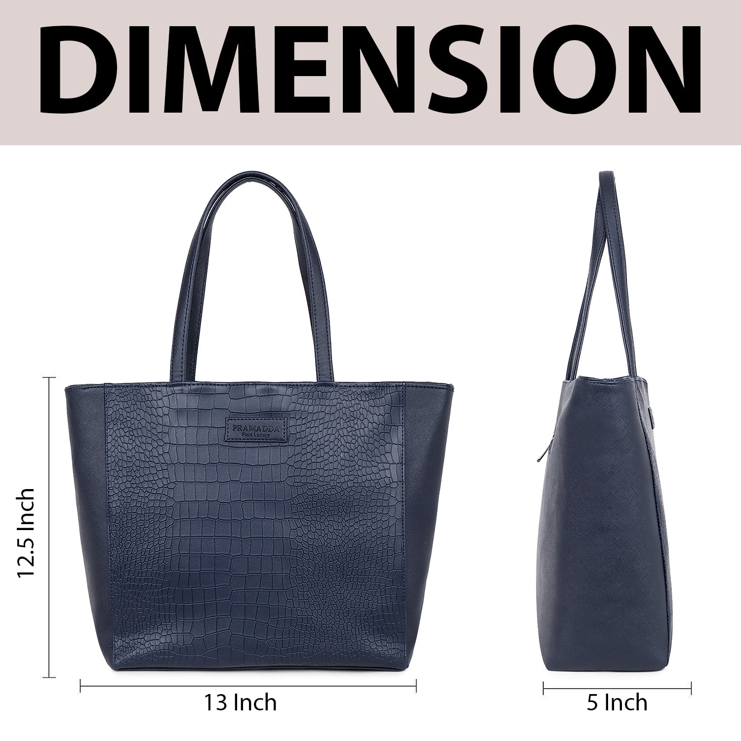 Fiona Croco Leather Tote Bag (16"inch)