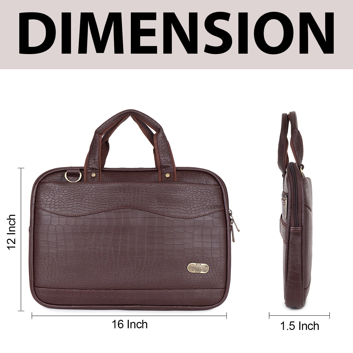 Mocha Brown Pablo Laptop Messenger