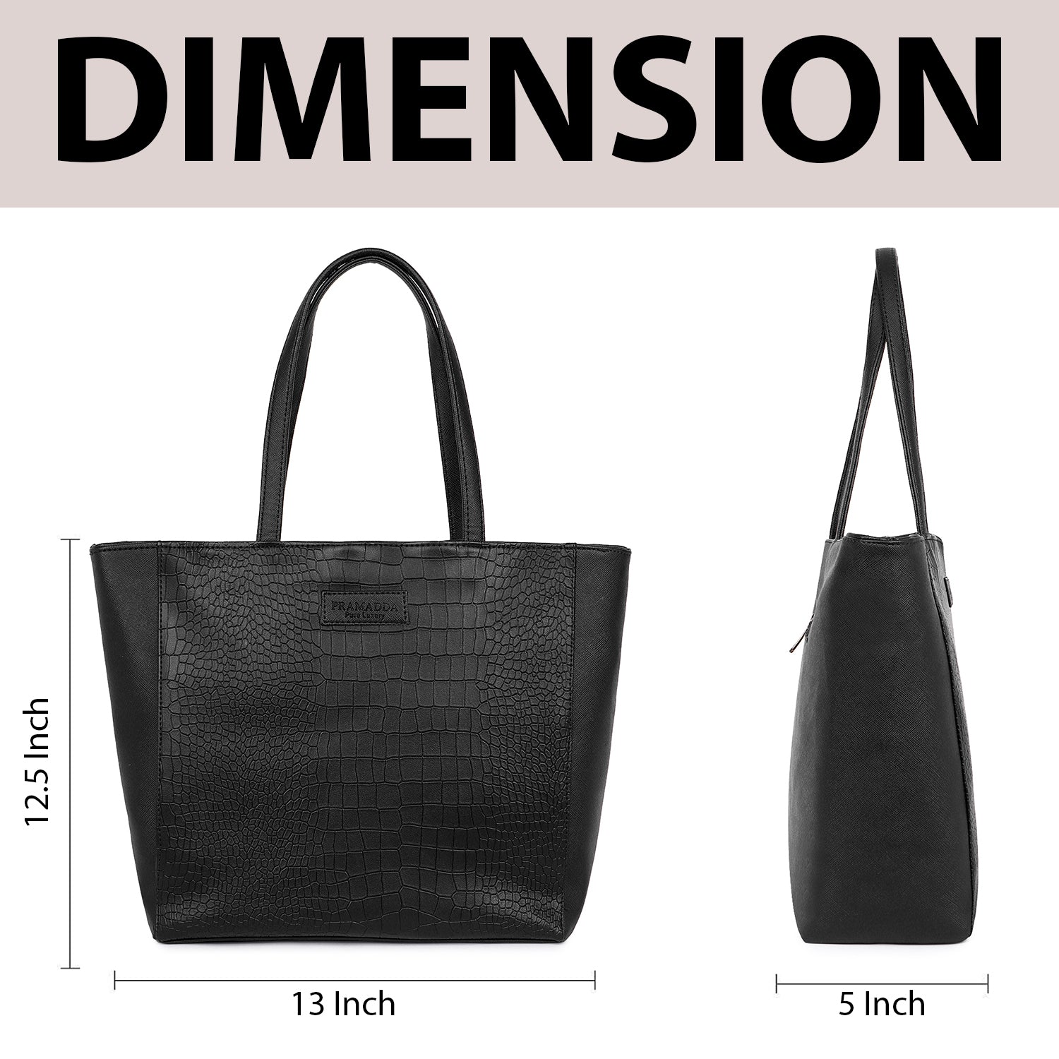 Fiona Croco Leather Tote Bag (16"inch)